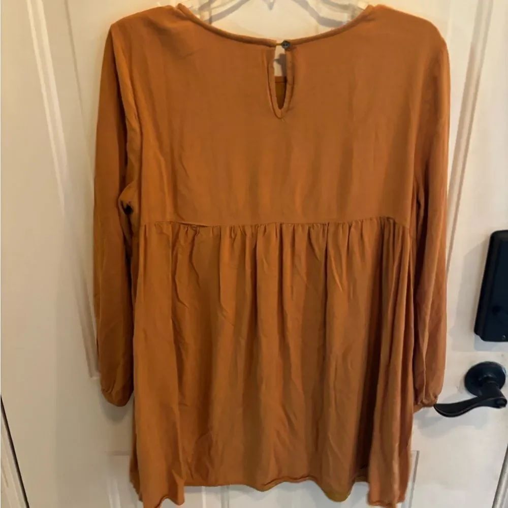 Anthropologie JODIFL Yellow Embroidered Long Sleeve Blouse - Picture 4 of 4